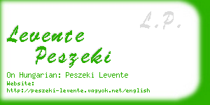 levente peszeki business card